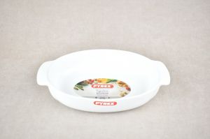 PLAT A FOUR PYREX SIGNATURE OVAL 25*18CM BLANC 